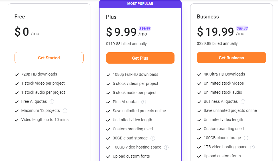 FlexClip Pricing