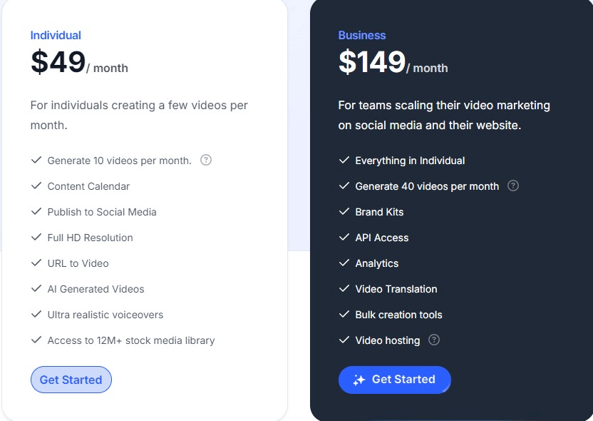 Vidon AI Pricing