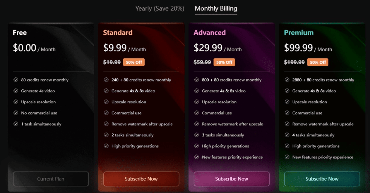 Vidu Studio Pricing