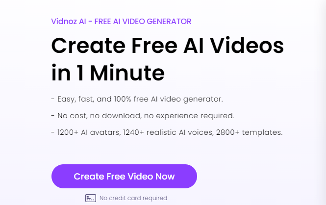 Vidnoz AI website