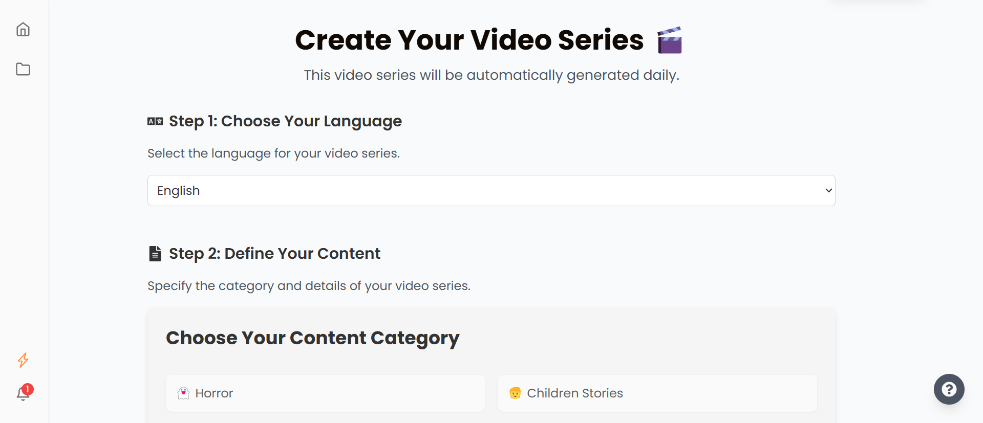 Latte AI video creator interface