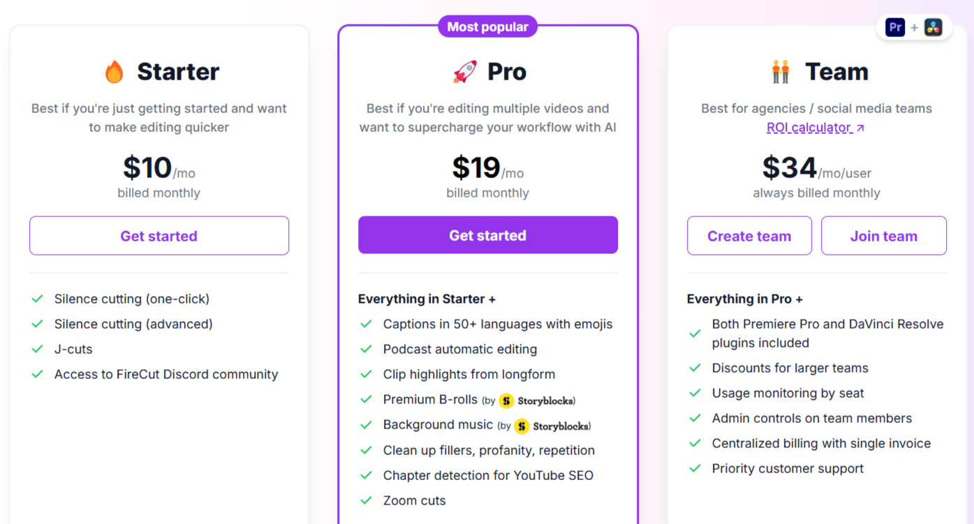 Firecut AI Pricing