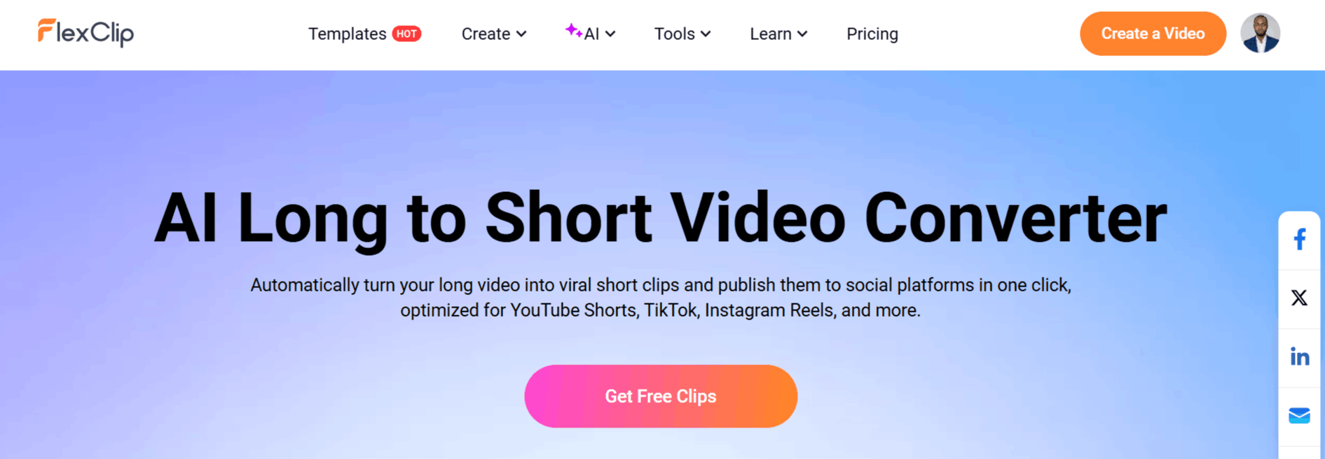 FlexClip AI website