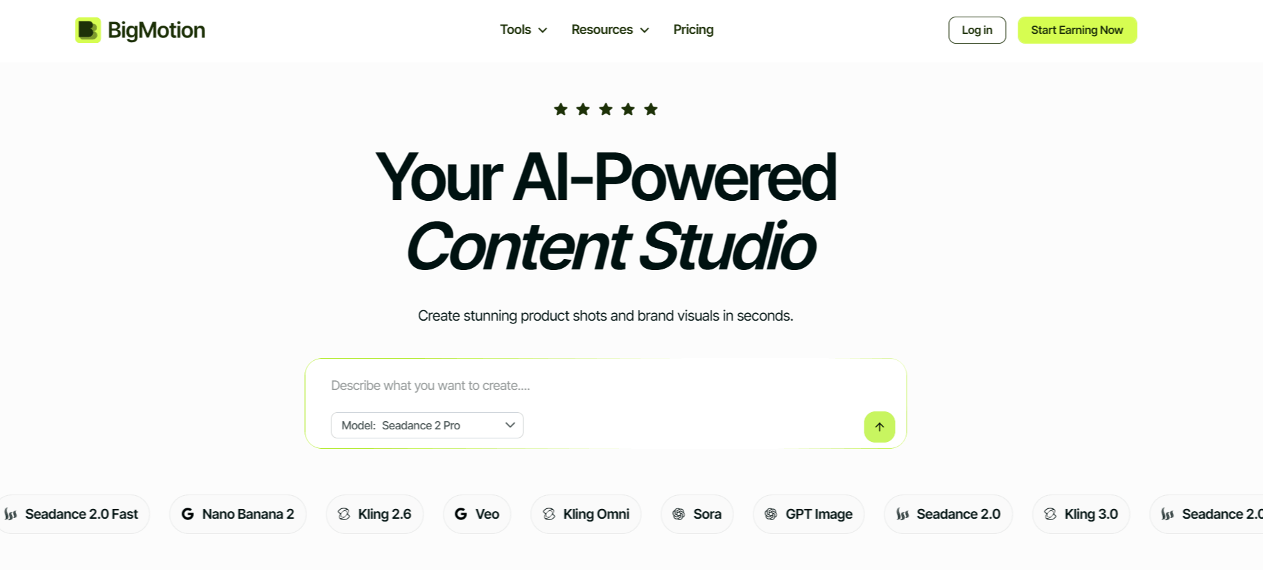 BigMotion AI wbsite screenshot