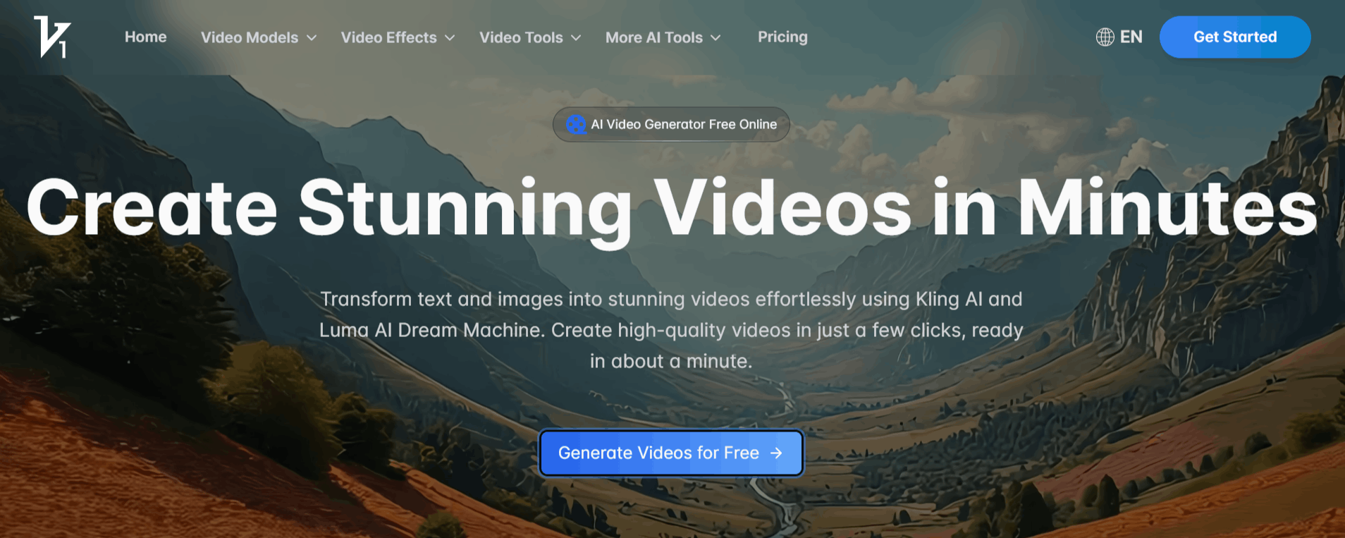 Vidful AI website homepage