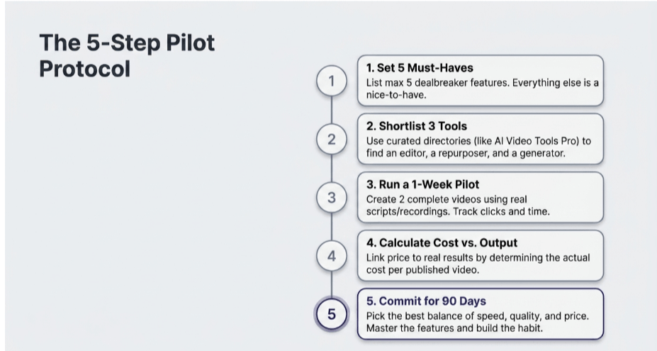 A Simple 5-Step AI Video Software Buying Guide