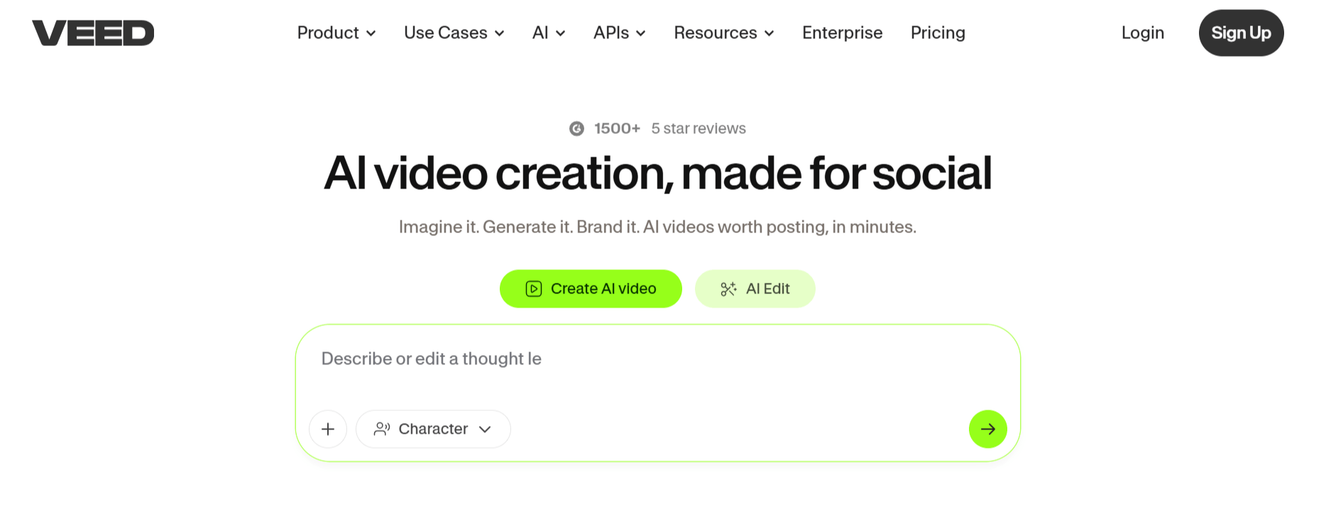 VEED AI website
