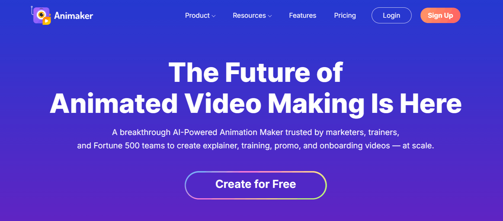 Animaker AI website.