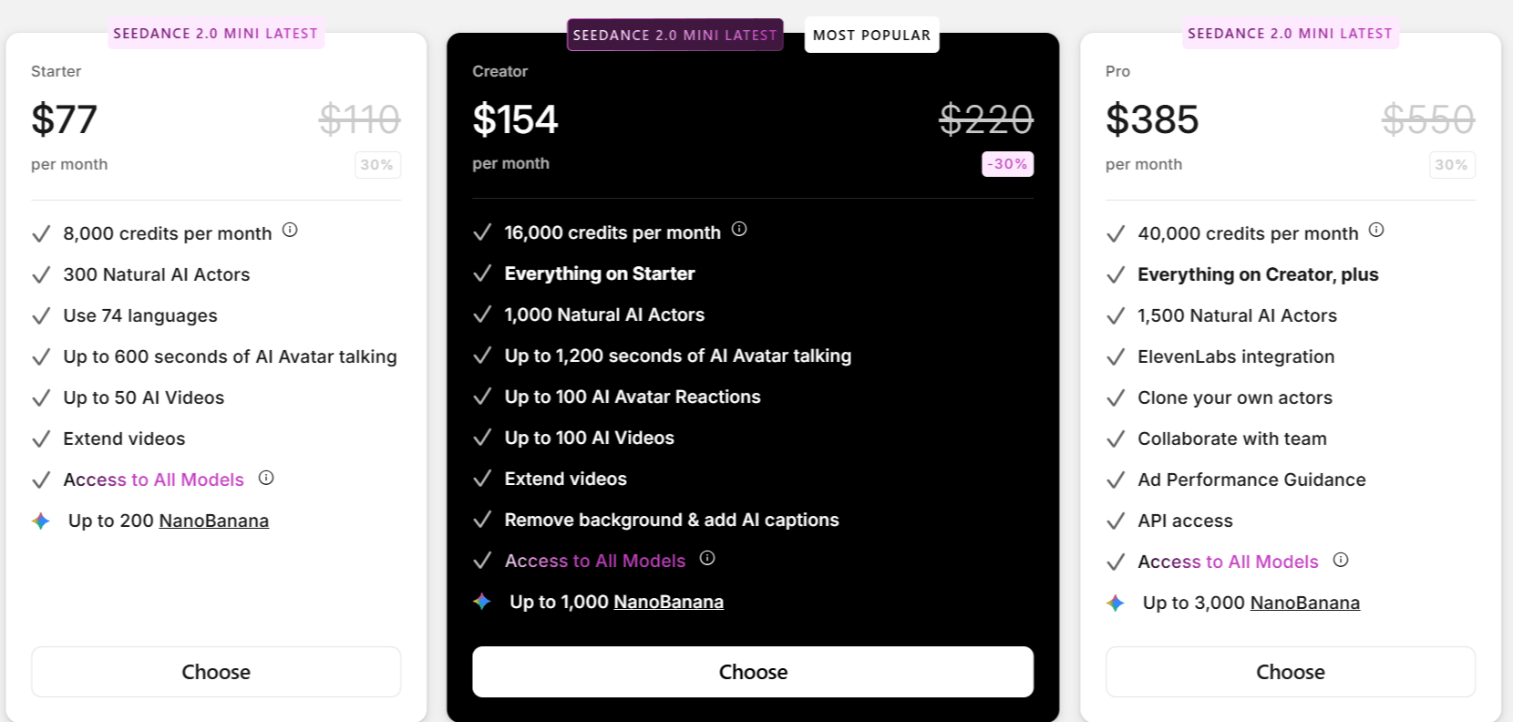 Arcads AI Pricing