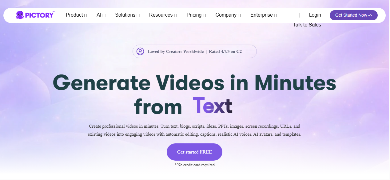 Pictory AI video generator