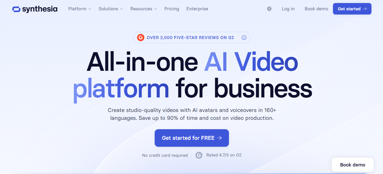 Synthesia AI website