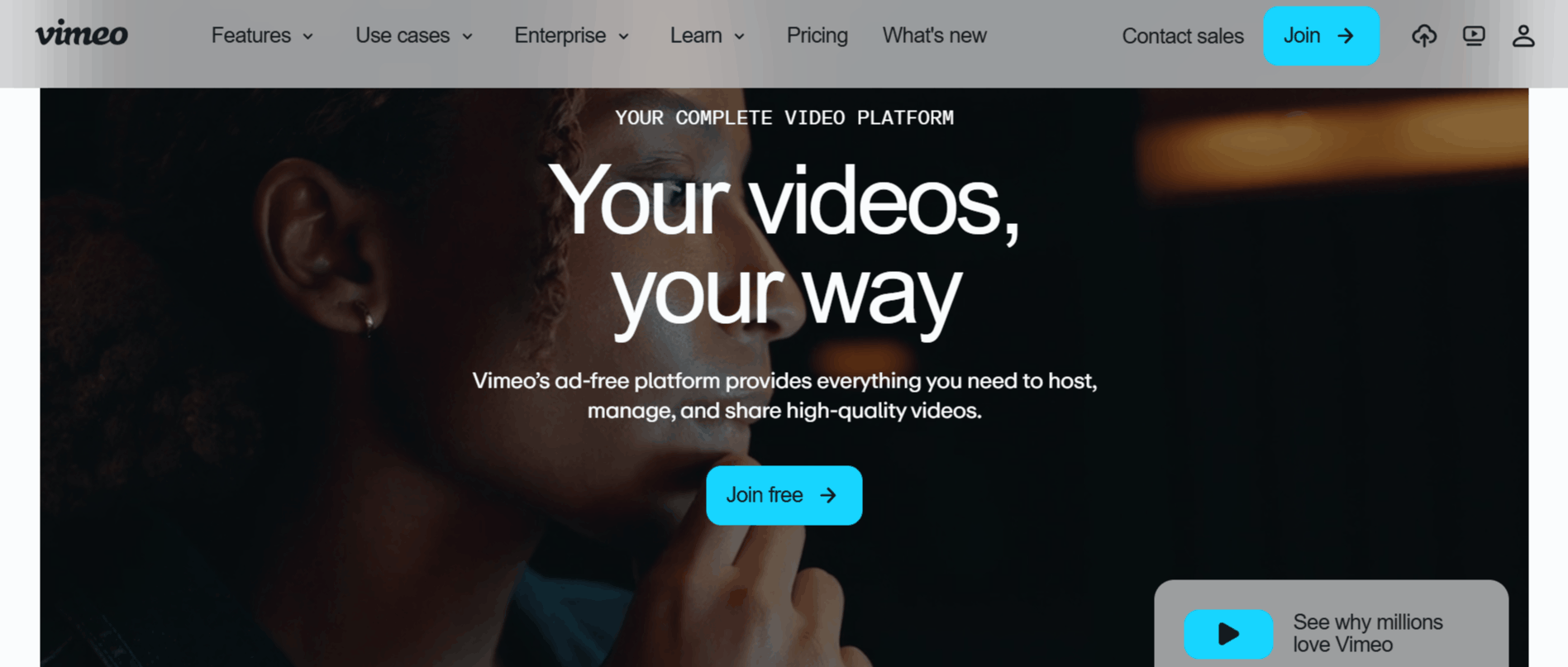 Vimeo AI website