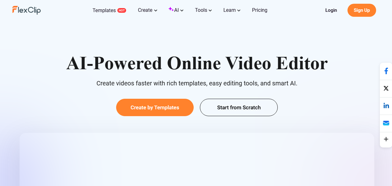 FlexClip AI website