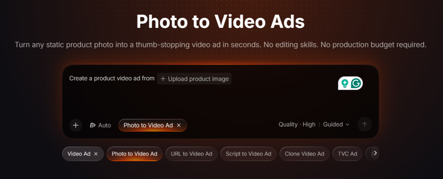 Pollo Photo to video ads