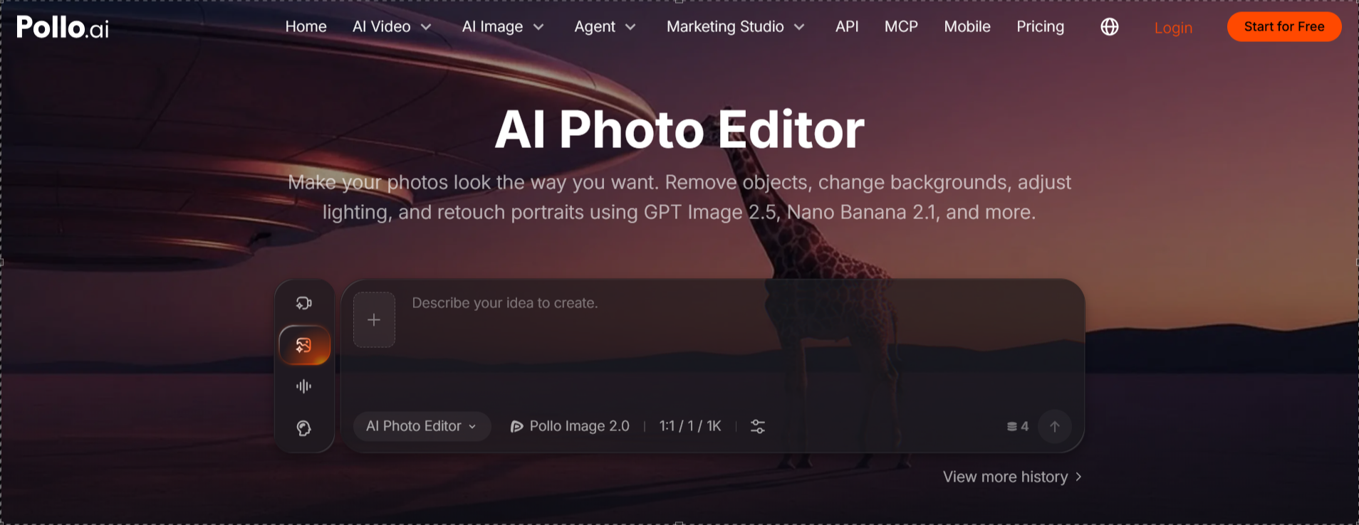 Pollo AI photo editor